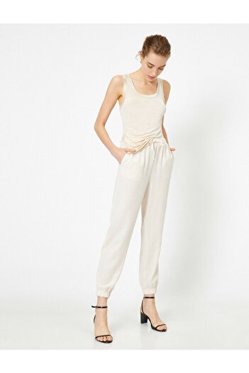 Koton Kalhoty Jogger s kravatou v pase
