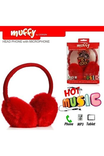 CODEGEN Muffy Mf-010 Mik.lu Kırmızı Peluş Kulaklık
