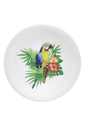 Kütahya Porselen 21 cm Porcelain Cake Plate - Parrot