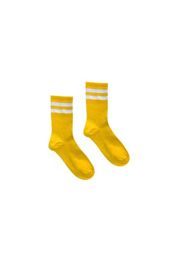 Socks Stations علبة مكونة من 12 جوارب منقوشة ملونة بخطوط مزدوجة