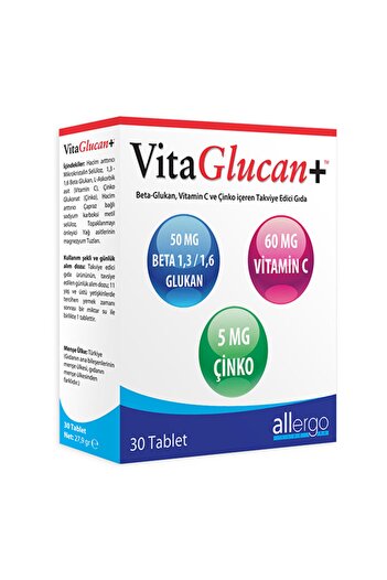 Allergo Vitaglucan+ - 30 Tablets