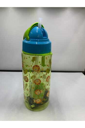 Gıpta Crystal Tritan Patterned Flask with Straw 500 Cc 3