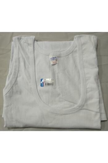 Seher Yıldızı Men's Cotton White Combed Cotton Thick Strap Oversize Tank Top
