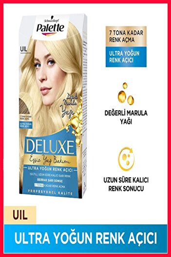 PALETTE DELUXE Yoğun Renk Açıcı Eşsiz Yağ Bakımı Ve Parlak Göz Alıcı Saçlar Için Delux Uıl