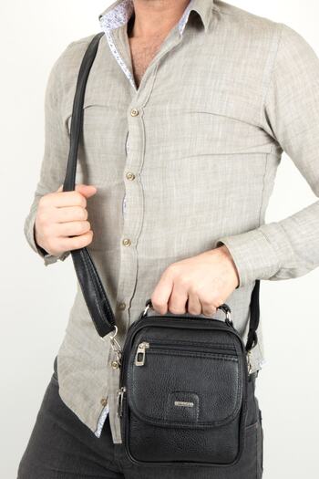 By Hakan Ck11 Medium Size Vertical Men's Hand and Shoulder Daily Use Business Stylish Design Multi-Compartment Bag