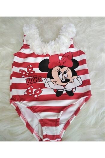 BEBEĞİME ÇORAP Girl's Swimsuit - Collar with Flower Detail
