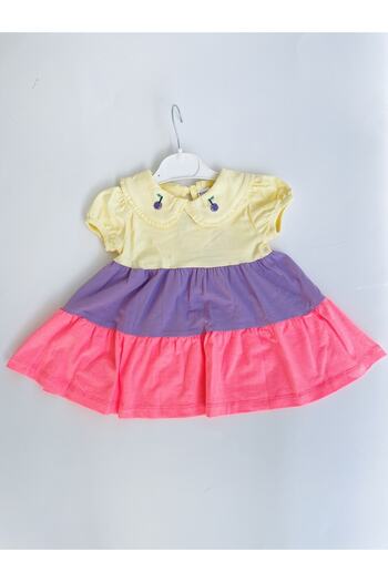 Alingo Baby Collar Baby Girl Combed Cotton Dress