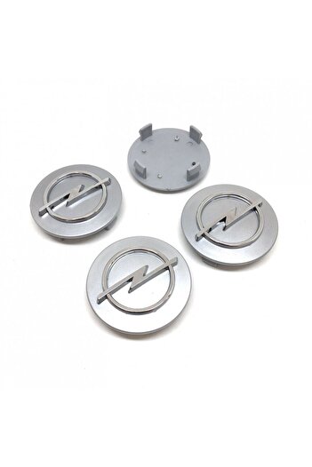 OEM Opel Astra H Jant Göbeği 5 Bijonlu Jantlar İçin 4'lü Takım 64 mm Gri Renk