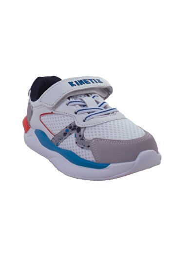 Kinetix Pender White Navy Blue Orthopedic Casual Boy's Sports Shoes