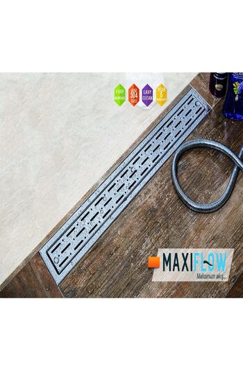 Maxiflow Paslanmaz Çelik Duş Kanalı 50 Cm Yer Süzgeci Duş Izgarası Altan Çıkışlı