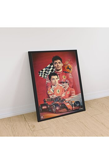 Sekiz Numara Charles Leclerc Ferrari Formula 1 Poster Tablo