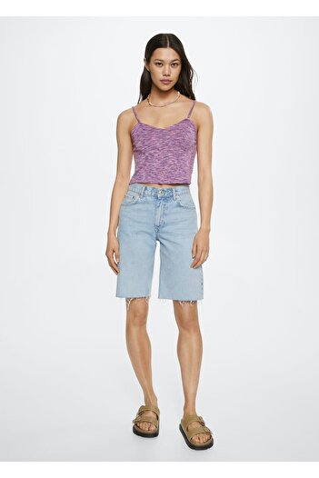 MANGO Woman Cropped Knit Top