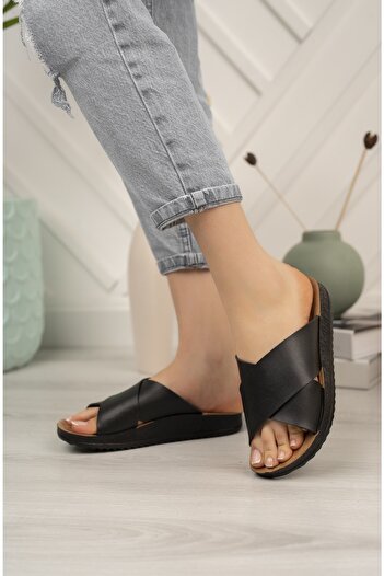 StWenn Yazlık Çapraz Terlik Rahat Taban Plaj Havuz Kumsal Günlük Unisex Terlik Anne Terliği