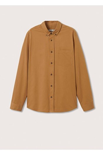 MANGO Man Lyocell Regular Fit Cotton Shirt