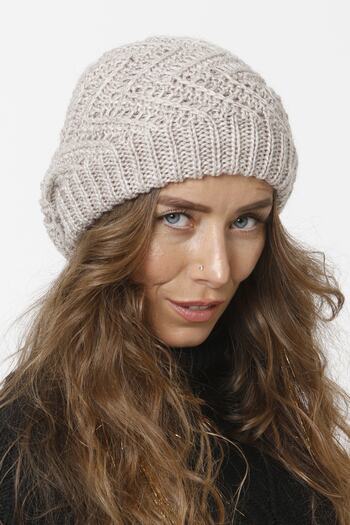 Vemod 36 Lined Knitwear Knitted Beret - Stone