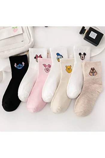 BGK 7 Pack Colorful College Socks