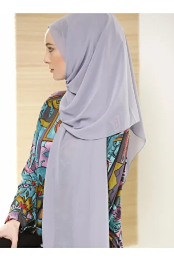 Differenza Crepe Chiffon Shawl Dark Gray