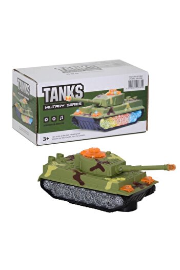CAN OYUNCAK Wh-3040 Pilli Işıklı Çarp Dön Tank
