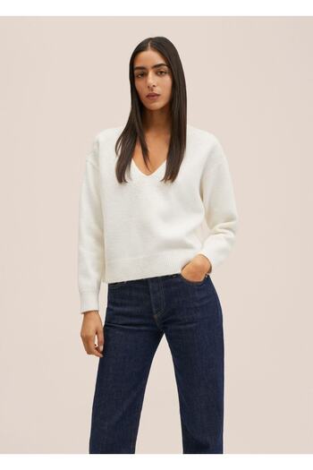 MANGO Woman Beaded Knitwear Sweater