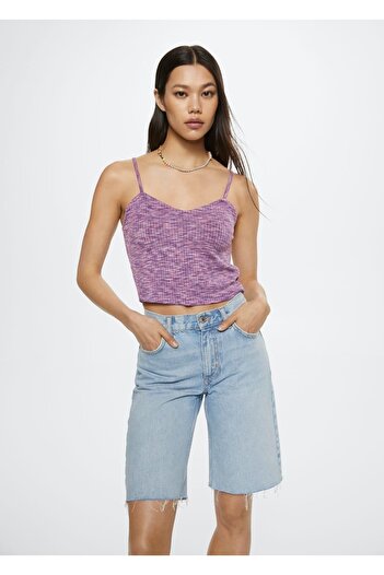MANGO Woman Cropped Knit Top