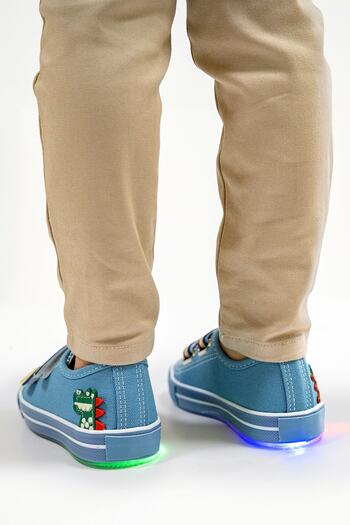 Solo Bag Turquoise Lighted Orthopedic Daily Sports Shoes for Boys