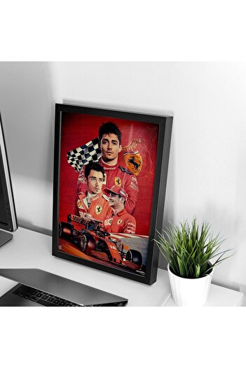 Sekiz Numara Charles Leclerc Ferrari Formula 1 Poster Tablo