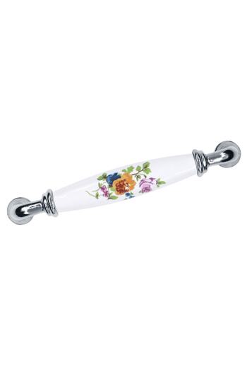 Porcellana Perla 128mm(12.8cm)-Porcelain Handle Cabinet Drawer Furniture Bathroom Handle Kitchen Child Handle Ruby - Stk1578