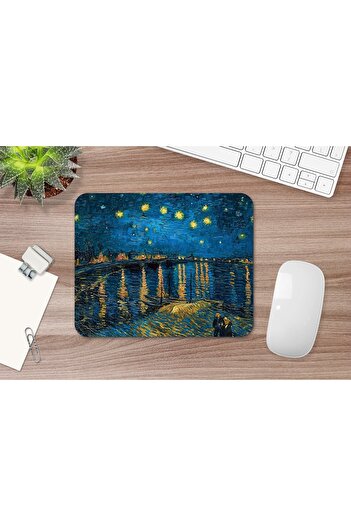 daystore Vincent Van Gogh - Starry Night On The Beach Mouse Pad, Rectangular Mousepad, Mause Pad, Office Mousepad