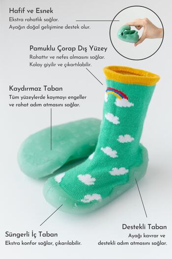 Genel Markalar Unicorn Kaydırmaz Taban Çorap Panduf