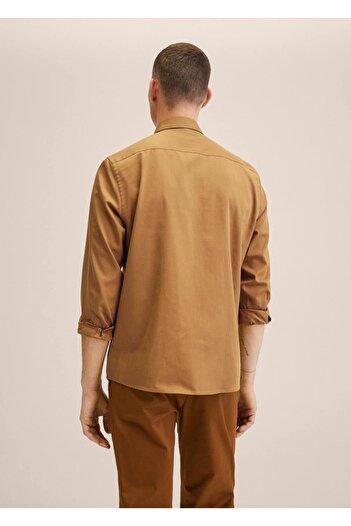 MANGO Man Lyocell Regular Fit Cotton Shirt