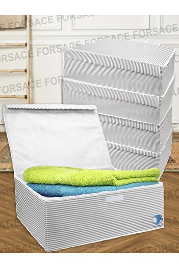 FORSACE 5 штук багатофункціональних ящиків для зберігання речей з кришкою, органайзер, основа 50 х 40 х 19 см