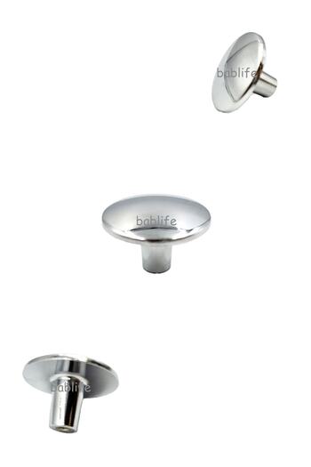 bablife Chrome Flat Knob 35mm Diameter Drawer Cabinet Furniture Handles