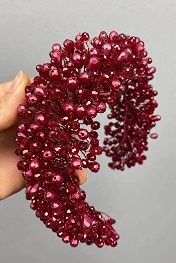 Hobigram Accesoriu pentru păr de mireasă Burgundy Pegasy Model Accesoriu pentru păr și turban – Alte accesorii pentru păr, design elegant