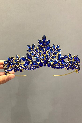 Hobigram Hair Accessory Saks Color Henna Bridal Crown – Special Design, Accessory, Quality Production, Eye-Catching Style –