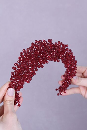 Hobigram Custom Pollux Crystal Beaded Bridal Crown Hair Accessory for Brides – Bridal Accessory, Stylish Design – Ge