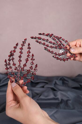Hobigram Double Comb Buckle Stone Bridal Henna Hair Accessory for the Most Beautiful Brides – Bridal Accessory