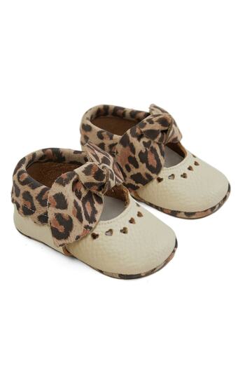 Deriza Heart Genuine Leather Baby Moccasin Patterned