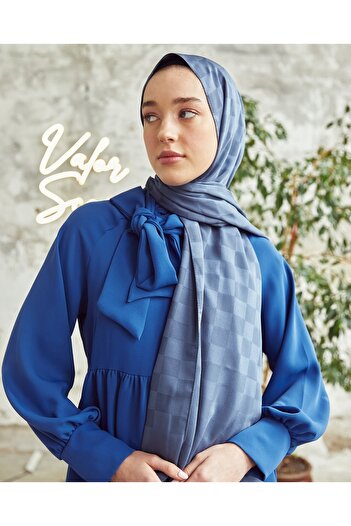 VALORSCARF Fantastik Mavi Dama Desen Şal