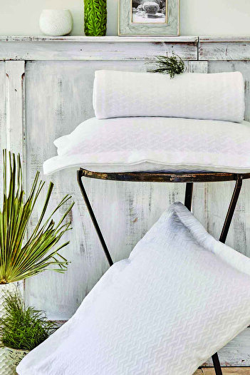 Karaca Home Charm Bold, Bedspread Set, Single, White