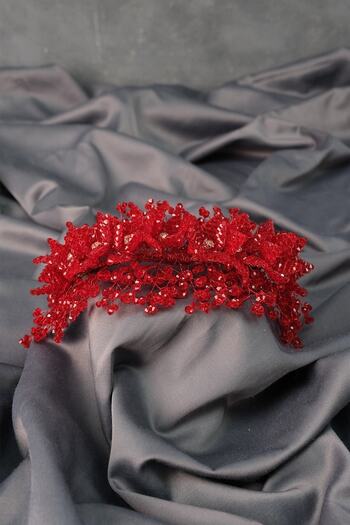 Hobigram Bridal Hair Accessory Bade Beaded Flower Pattern Bridal Henna Tiara – Other Hair Accessories