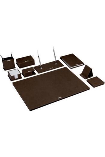 Gıpta Desk Mat Set 10 Pieces Center Brown 7112