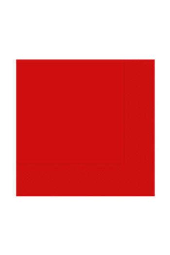 Acar Süs Napkin Plain Patterned Red 16 Pieces