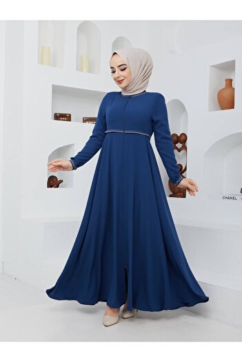 KMKkombin Καλοκαιρινό Mevlana Model Flared Topcoat με μοτίβα μανίκια και μέση