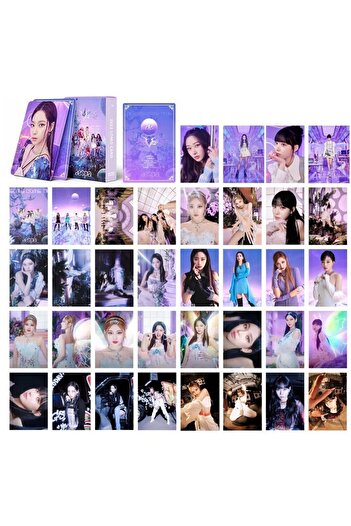 Kpop Dünyasi Aespa '' Savage '' Çift Yön Baskılı Lomo Card Seti