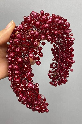 Hobigram Accesoriu pentru păr de mireasă Burgundy Pegasy Model Accesoriu pentru păr și turban – Alte accesorii pentru păr, design elegant