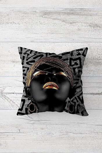 on the clouds African Black Woman Ethnic One Side Printed Hidden Zipper Throw Pillow Sofa Cushion Cover