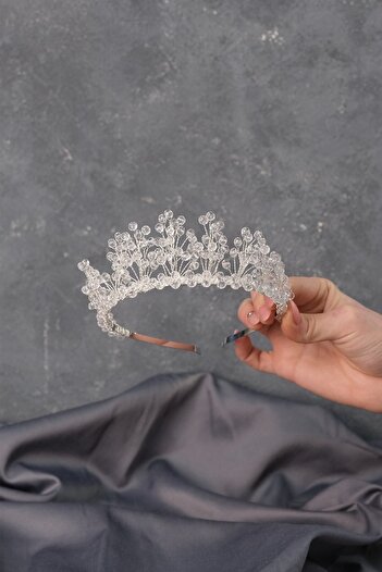 Hobigram Crystal Beaded Aren Bridal Henna Tiara for Most Special Brides – Bridal Accessory, Stylish Design – Bridal