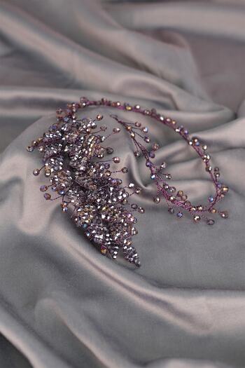 Hobigram Flizyy Crystal Beaded Bridal Crown Hair Accessory for Brides – Bridal Accessory, Stylish Design – Ge