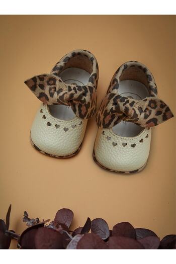 Deriza Heart Genuine Leather Baby Moccasin Patterned