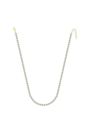 Merano Design 5mm Beyaz Gold Su Yolu Kolye